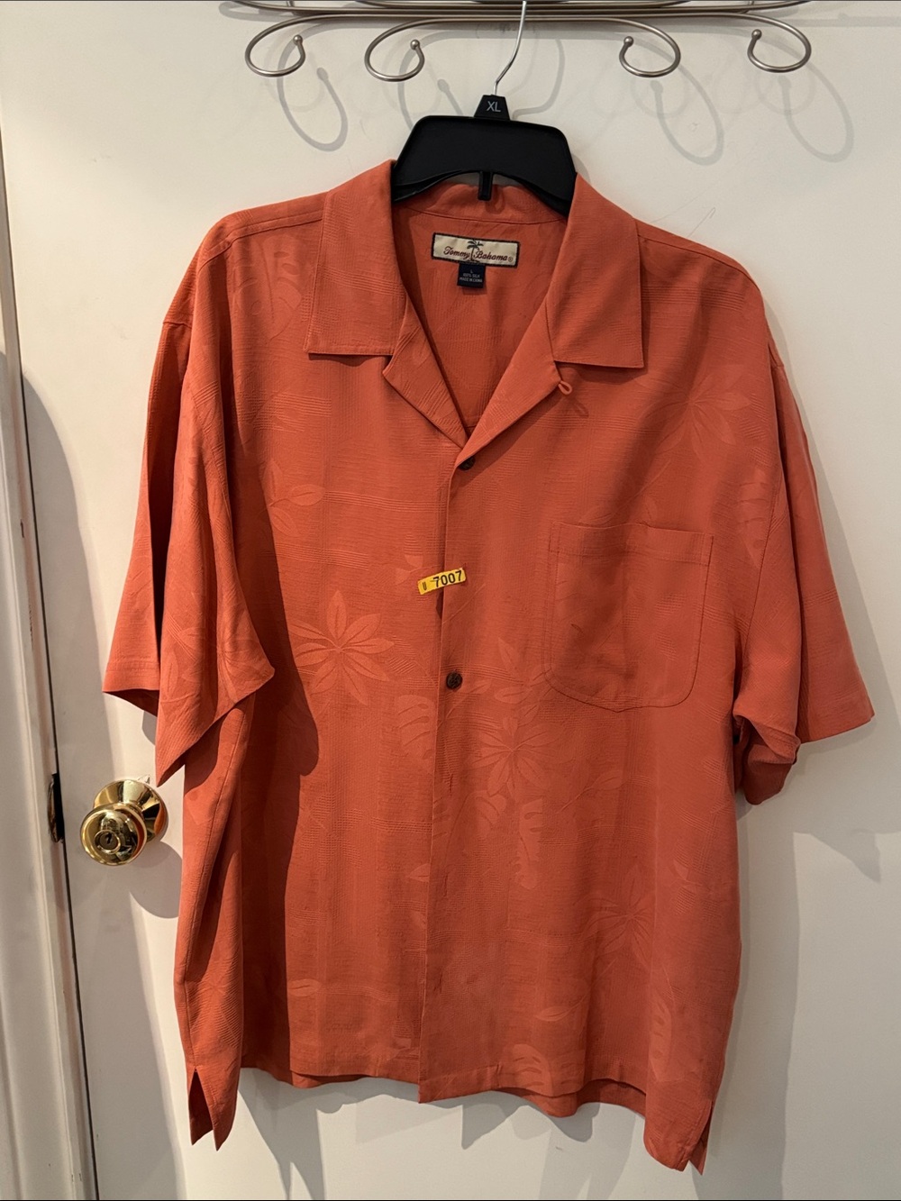 Tommy Bahama Men's Rust Orange Short-Sleeve Camp Shirt